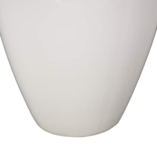 15" White with Blue Bird Accents Ceramic Decorative Vase
